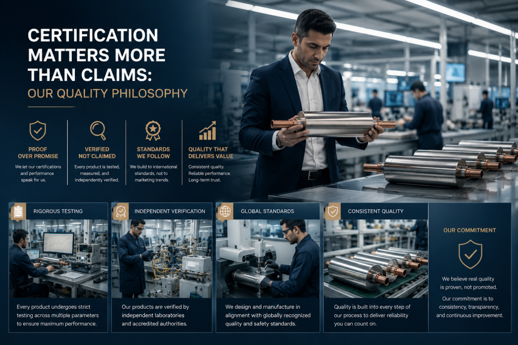 Certification Matters More Than Claims Our Quality Philosophy
